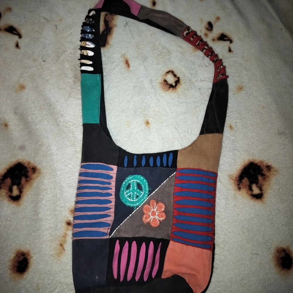 Multicolor Patchwork Shoulder Bag - image 1